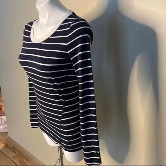 Talbots striped long sleeve blouse - Picture 2 of 4